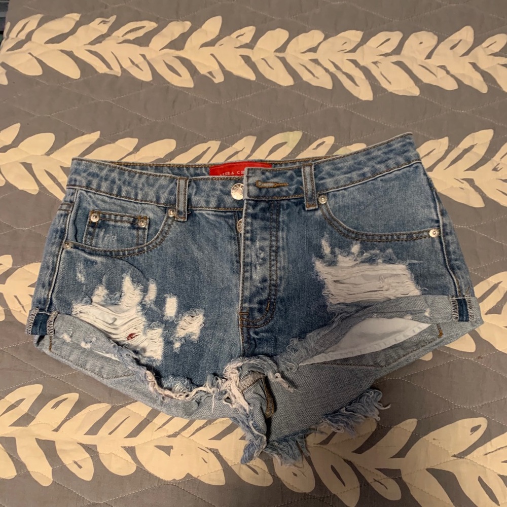 Distressed Jean Shorts